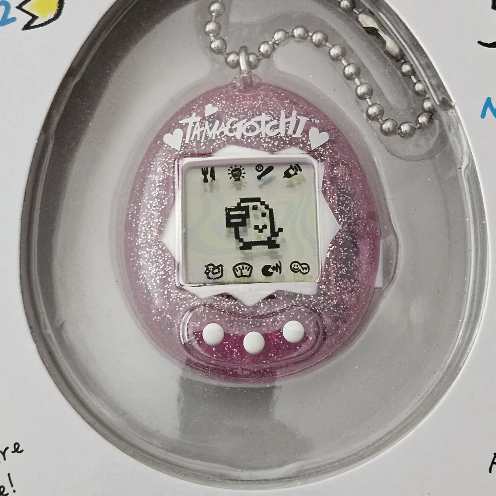 2021 Bandai Tamagotchi Gen 2 Original Virtual Reality Pet in Pink Glitter, NWT